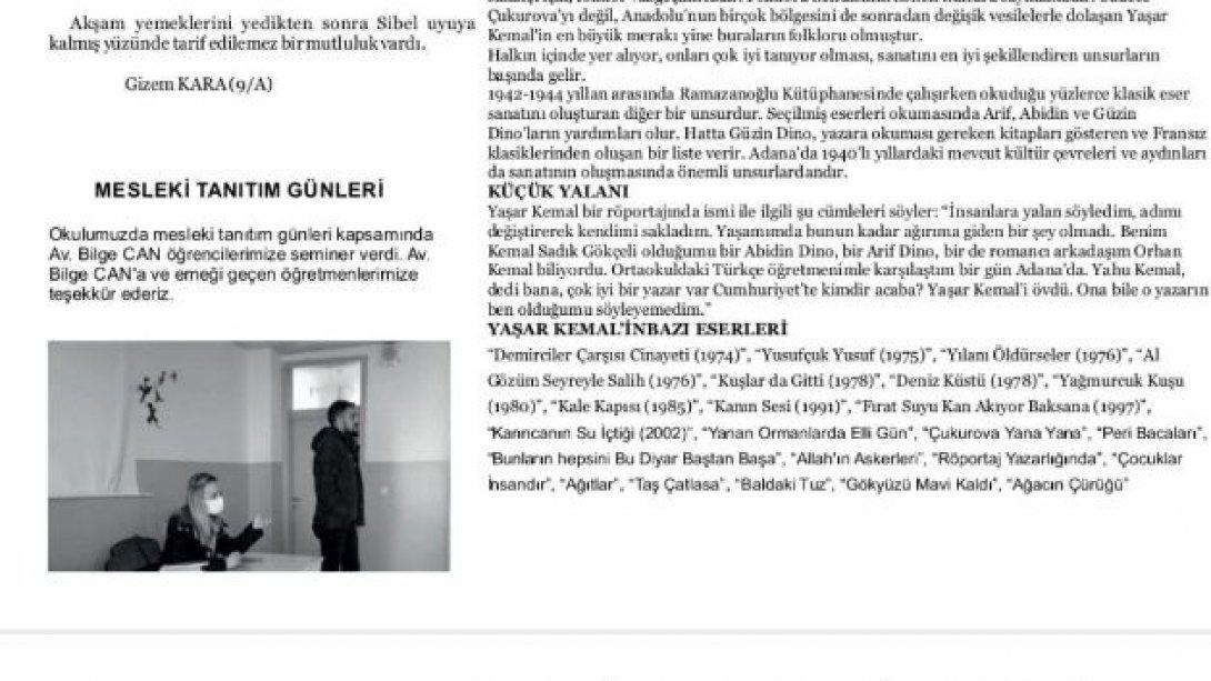 Şeyh Şamil Anadolu İmam Hatip Lisesi Öğrencilerimizin Hazırladığı Okul Gazetelerinin 4.'cü Sayısı Yayımlandı.
