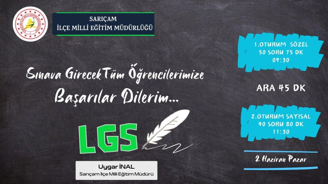 Yarın LGS Sınavına Girecek olan Tüm Öğrencilerimize Başarılar Dileriz. Sonuç Ne Olursa Olsun Bizim İçin Çok Kıymetlisiniz.