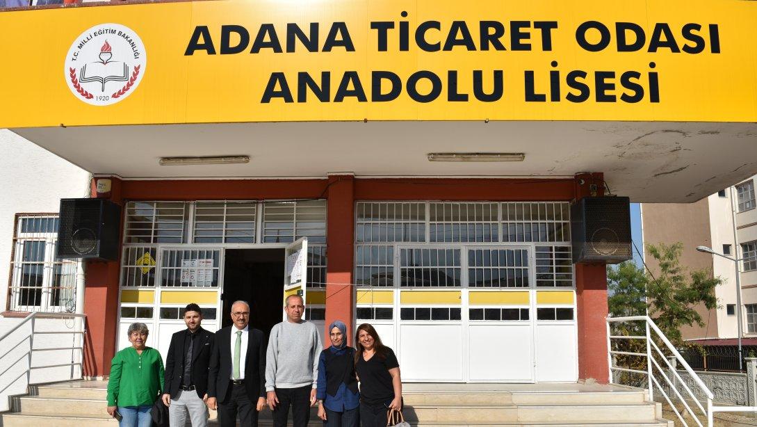 İlçe Milli Eğitim Müdürümüz Sayın Necmettin DARDAĞAN ve Şube Müdürü Gökhan TOPTİMUR, Adana Ticaret Odası Anadolu Lisemizi ziyaret ederek, 24 Kasım Öğretmenler Günü programı hazırlıkları kapsamında öğretmen ve öğrencilerle bir araya geldiler.