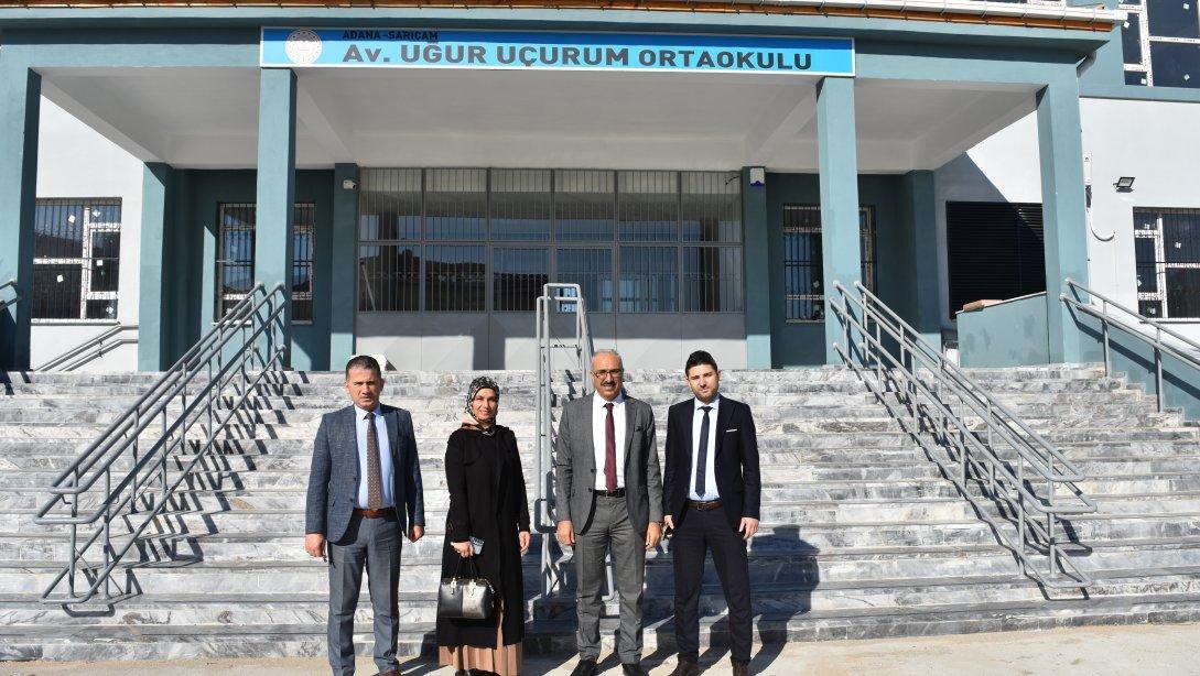 İlçe Milli Eğitim Müdürümüz Sayın Necmettin DARDAĞAN, Şube Müdürlerimiz Gökhan TOPTİMUR, Yalçın KURT ve Elif Su Uludağ Mahallesi Muhtarı Elmas DOĞAN ile yeni açılacak olan Av. Uğur Uçurum Ortaokulunu ziyaret ederek incelemelerde bulundular.